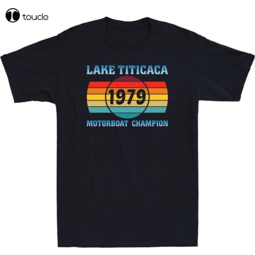 New Funny Lake Titicaca 1979 Motorboat Championship | Retro Vintage Sunset MenS T-Shirt Cotten Tee Shirt