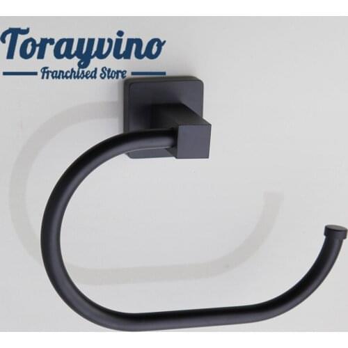 New Matte black bathroom Hardware parts wc accessories Zinc alloy Towel rack napkin holder bathroom accessories