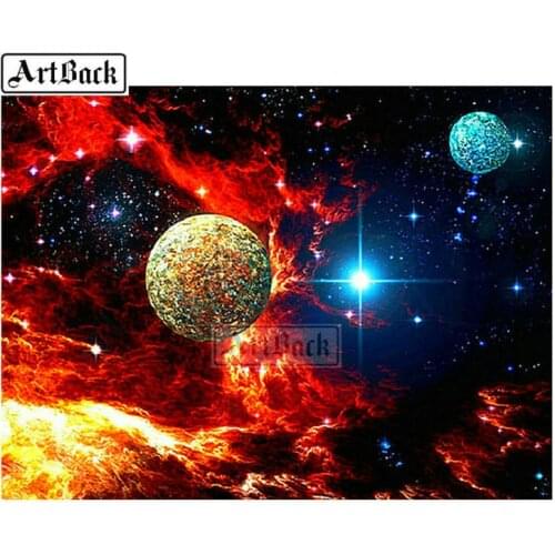 New DIY 5D Diamond Painting Planet Color Icon Full Square Diamond Embroidery Cross Stitch 3d Diamond Mosaic Decoration