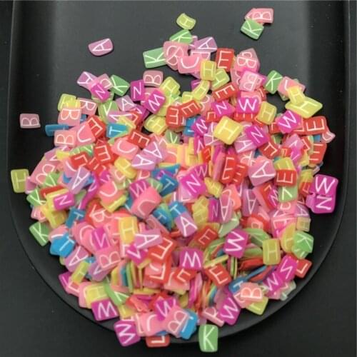 60g 26 Letters Polymerclay,Soft Clay Sprinkle For Kids Diy/Craft Diy Making/Nail Art/Scrapbook Decoration/Craft Filler