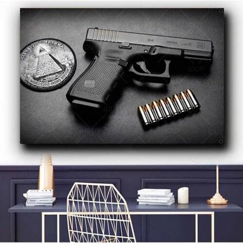 Military Collection Pistol Gun Canvas Painting Posters and Prints Wall Art Pictures for Living Room Home Decor Cuadros No Frame