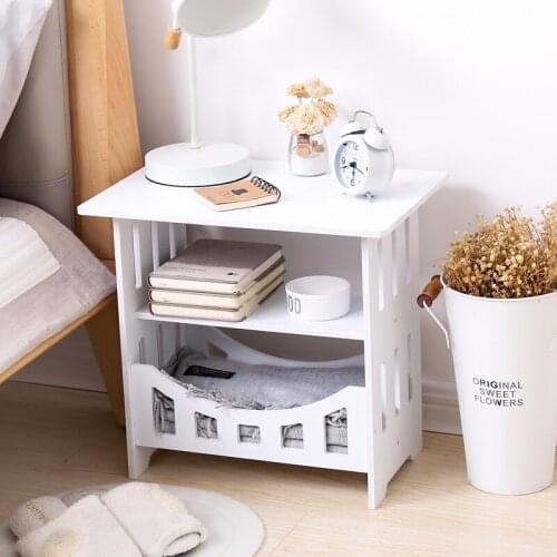 Simple Small Table Sofa Side Table Mini Square Table Living Room Coffee Table Bedside Storage Cabinet Bedroom Bedside Table