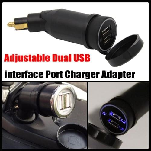 For BMW R1200GS R1200RT F800GS F700GS F650 GS R 1200 RT ADV Adjustable Dual USB interface Port Charger Adapter