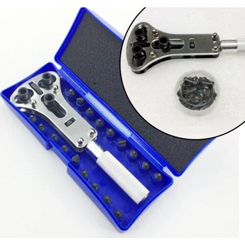 Adjustable Wrench Open Tool Watch Back Case Opener Watchmaker Base Screws Disassembly Watch Repair Tool