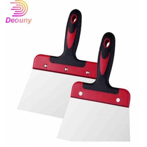DEOUNY Kitchen Coating Spatula For Chocolate Scraper Stainless Steel Dough Scraper Baking Chocolate Pastry Tools Kitchen Supply