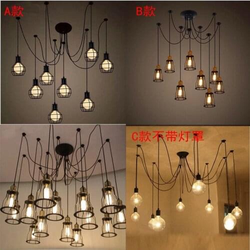 Modern industrial lamp glass Home Decoration E27 Light Fixture restaurant lustre pendente hanging lamp luminaire suspendu