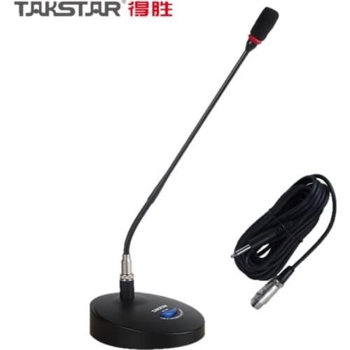 Takstar MS-138 table gooseneck conference condenser microphone with base for meeting, church, broadcasting