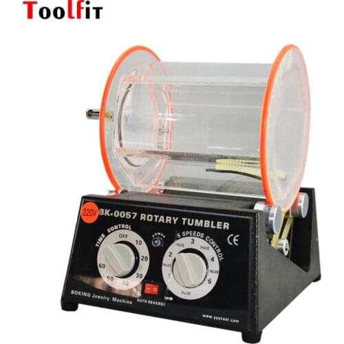 Toolfit Variable Speed Rotary Tumbler 220V Capacity 5kg For Polishing Jewelry Polisher Finisher Jewelry Machine&Equipment