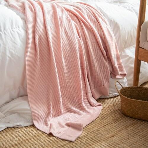 Nordic Style Knitted Blanket Simple Fashion Spring Summer Nap Throw Home Decor Bedside Bedsread Air Conditional Blankets