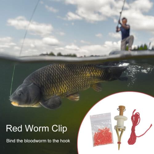 Fishing Bait Clip Metal Copper Fishing Bait Clip Kit Portable Worm Clip Set Earth worm Clip Bait Fishing Accessory