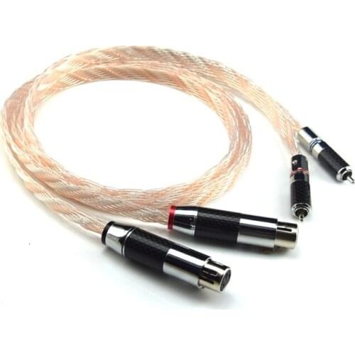 1 Pair Hifi RCA to XLR Cable High Perfomance 2 XLR Female to 2 RCA Male Audio Line