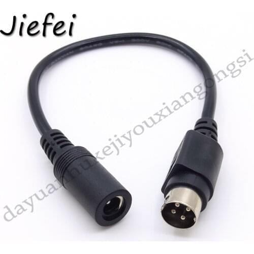 10-100pcs 20AWG DC 5.5*2.1mm 5.5X2.1 to 4P Tip Power Adapter Connector Converter for supply positive bottom negative cable 20cm