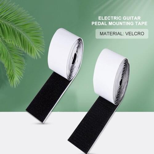 2Pcs Electric Guitar Effects Pedal Board Mounting Tape Grip Roll Instrument Part Board Tape Hook Loop Grip Roll Instrument