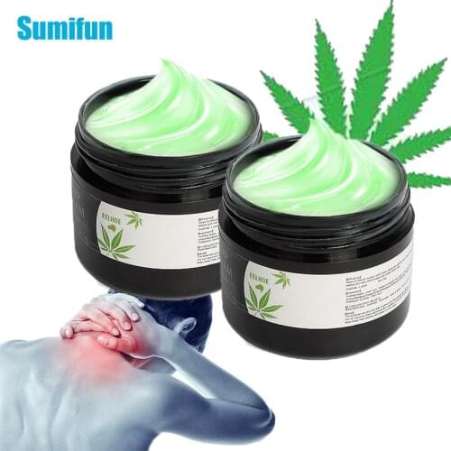 2pcs Soft Natural Anti-Inflammation Hemp Cream For Neck Pain Balm Ointment Pain Relief Relieve Musle Relief Green Hemp Balm 30g