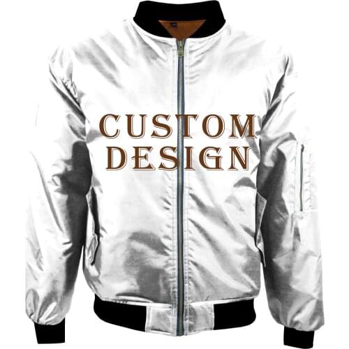 2019 Winter Keep Warm Nylon and Cotton Men Custom Bomber Jacket