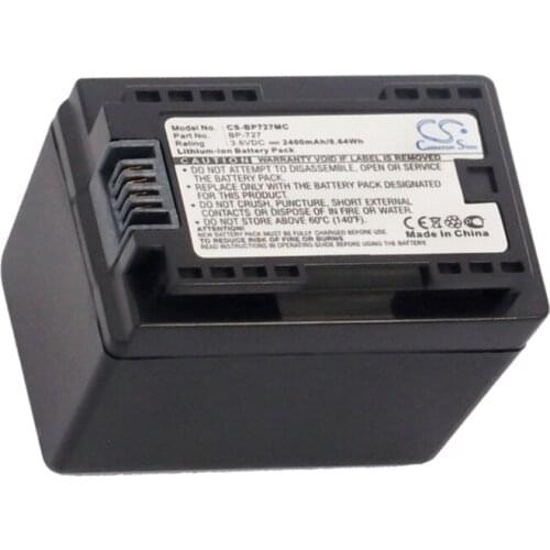 Cameron Sino 2400mah battery for CANON BP-727 VIXIA HF M56 R300 R306 R38 M52 R32 R36 Camera Battery