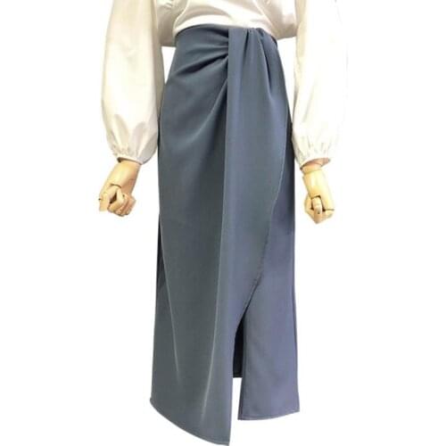 Irregular style skirt 2021 spring and summer new high waist split skirt long a-line skirt