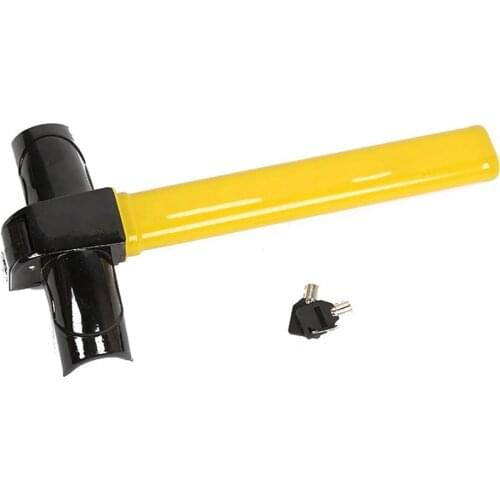 Car Anti Theft Lock Steering Wheel Steel Cylinder Key Solid Durable Heavy T-type Steering Wheel Lock