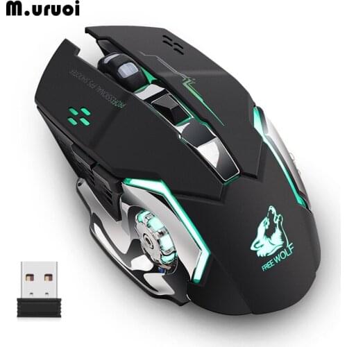 M.uruoi Wireless Mouse Silent Computer Mouse 2.4G Receiver Super Slim Mouse For PC Laptop 2400 DIP Optical USB Mice For Notebook