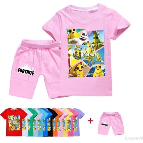Fortnites Childrens summer leisure suit T-shirt + shorts leisure sports suit toddler girl summer clothes boy clothing