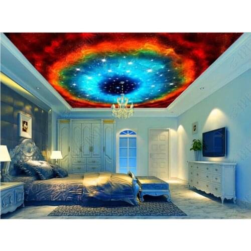 Custom photo 3d wallpaper ceiling mural Fantasy Milky Way Super Big Sky Eye room decor 3d wall murals wallpaper for walls 3d