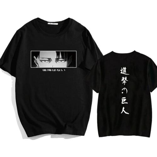 Japanese Anime Attacks on Titan Printed Short Sleeved T Shirt Tops