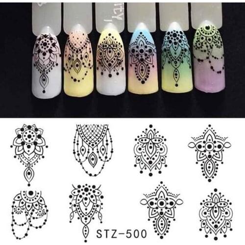 Hot New Nail Sticker Decals Waterproof Flower Butterfly Geometry Pattern Nail Sticker DIY Nail Art Decorations Manicure Lacquer