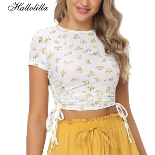 Женские укороченные футболки Hallolilla China At AliExpress