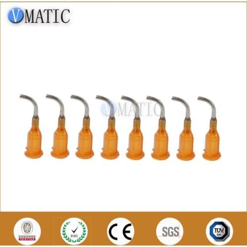 High Quality Fast Selling 15G Amber 0.5'' Tube 90 Degree Bend Bent Dispensing Needle Stainless Steel Dispenser Needle 1/2 Inch