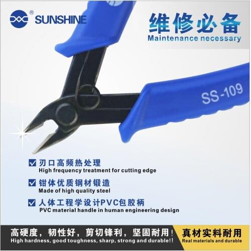 SUNSHINE SS-109 Precision Hardened Diagonal Cutting Pliers High Frequency Treatment For Cutting Edge Maintenance Necessary Tools
