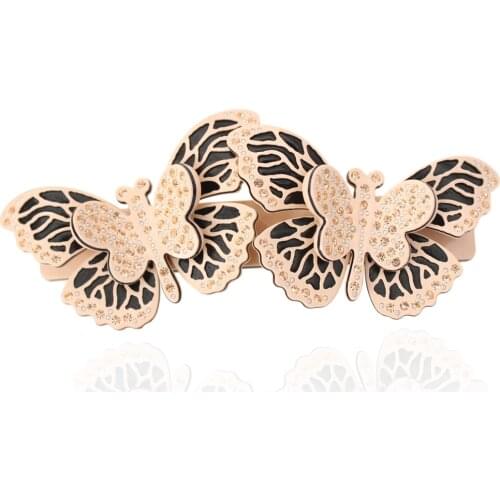 Vintage Hair Barrette Clip - Butterfly Hair Accessory Jewelry - Fancy Hair Ornament for Women Lady Tiara Thick hair Daily Party