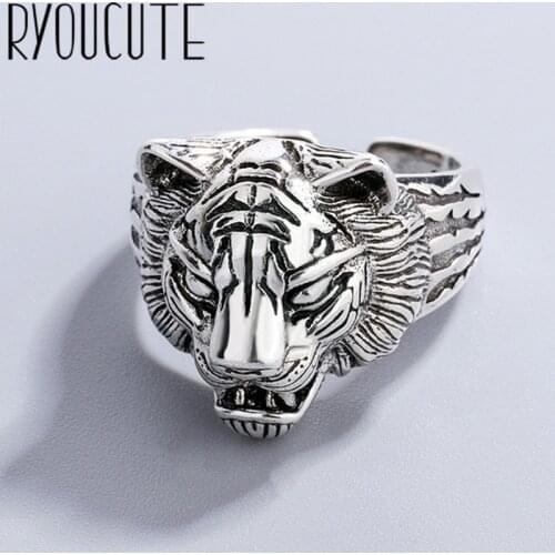 New Gothic Men Open Adjustable Size Animals Rings for Women Wedding Ring Jewelry Valentines Day GIFT 2021