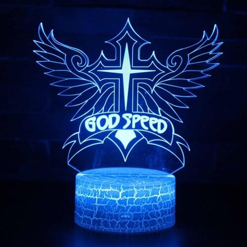 Room Decor Personalized Gift Blessed Virgin Mary LED Light USB Lights Decoration Base for Acrylic Night Bright Table Lamp Anime