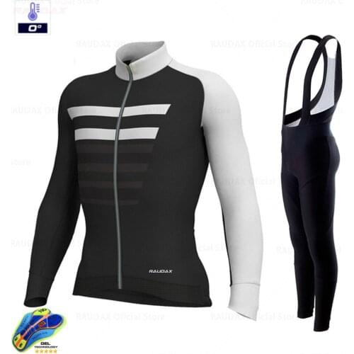 2020 Pro Team Winter Thermal Fleece Cycling Clothes Men Jersey Set Outdoor Riding Bike MTB Cycling Clothing Bib Set