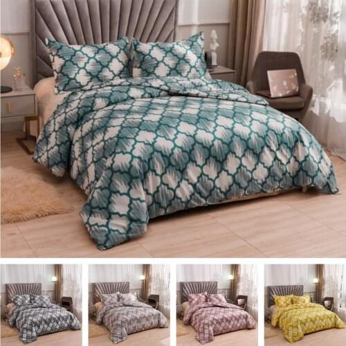 2020 Hot 2/3pcs Bedding Set Geometry Printing Duvet Cover Sets 1 Quilt Cover + 1/2 Pillowcases US/EU/AU Twin Full Queen King