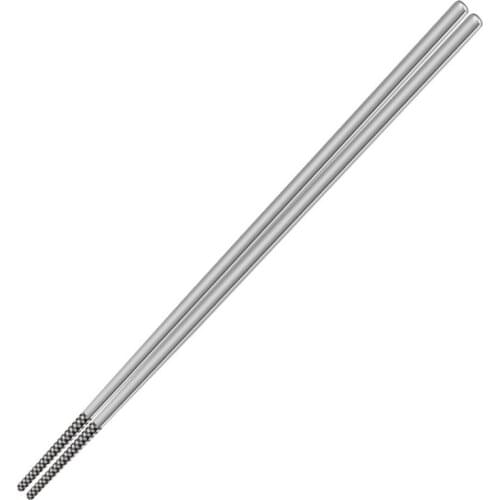 Metal Chopsticks Non-Slip Stainless Steel Chop Sticks Set Reusable Food Sticks Kitchen Sushi Sticks