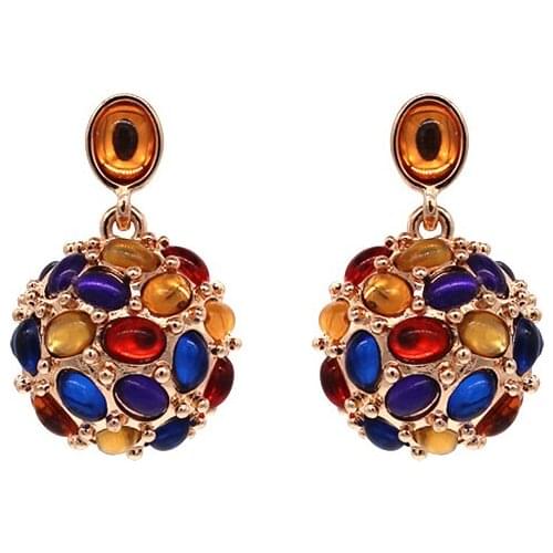 99CARATS SUMNI Fashion The popularity of exaggerated ornaments is a colorful ball For Women Free Shipping