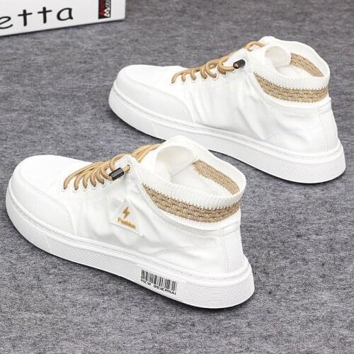 Men Shoes High Top Mens 2021 Summer New White Mens Board Tenis Masculino Zapatillas Hombre