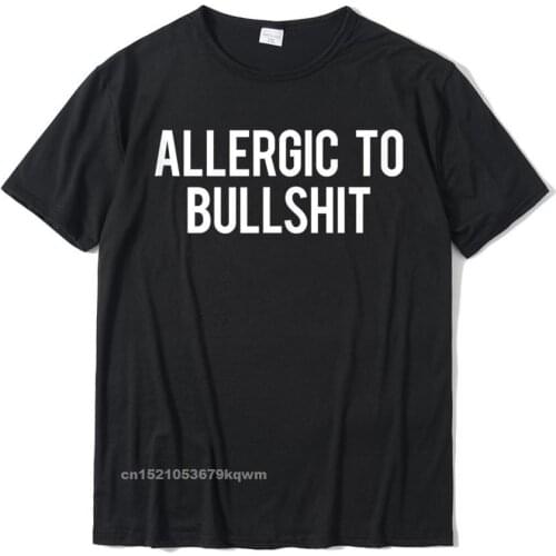 Allergic To Bullshit Gym Workout Fitness Funny Saying Tshirts Top Tops & Tees Cheap Fitness Tight Men T Shirts Fitness Tight