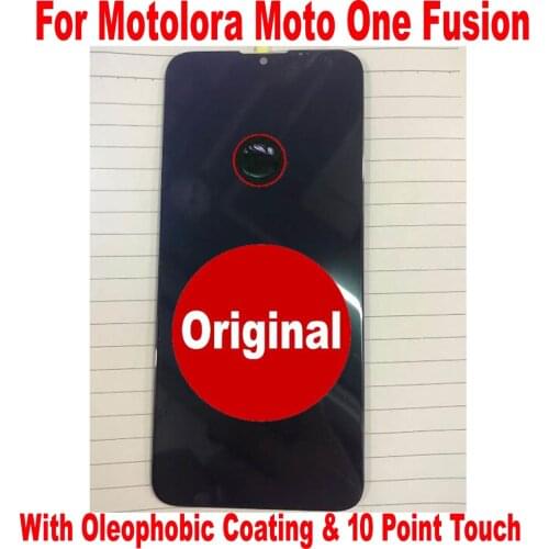 Original New Working LCD Display Touch Panel Screen Digitizer Assembly Glass Sensor Phone Pantalla For Motorola Moto One Fusion