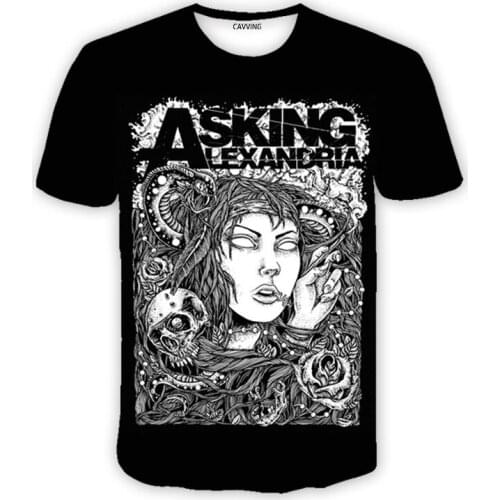 CAVVING 3D Printed Asking Alexandria Casual T-shirts Hip Hop Tee Shirts Harajuku Styles Tops Clothing for Men/women T02