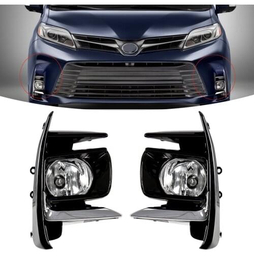 Fog Lights Assembly For Toyota Sienna 2017 Fog Lamp WIth Cover LED Fog Light Driving Light Front Bumper Fog Lights Fog Lamp