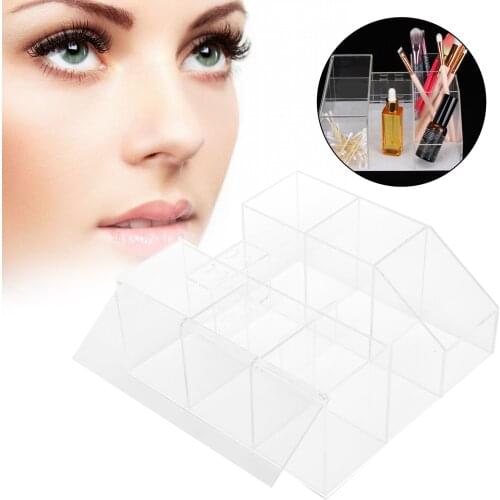 Large Capacity Transparent Acrylic Eyelash Grafting Tool Storage Box With Dust Cover Eyelash Beauty Tool Display Rack Organizer
