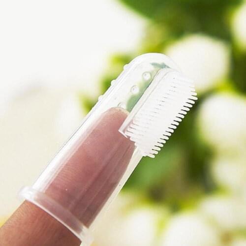 Super Soft Pet Finger Toothbrush Teddy Dog Brush Bad Breath Tartar Teeth Care Tool Dog Cat Cleaning Silicagel Pet Supplies