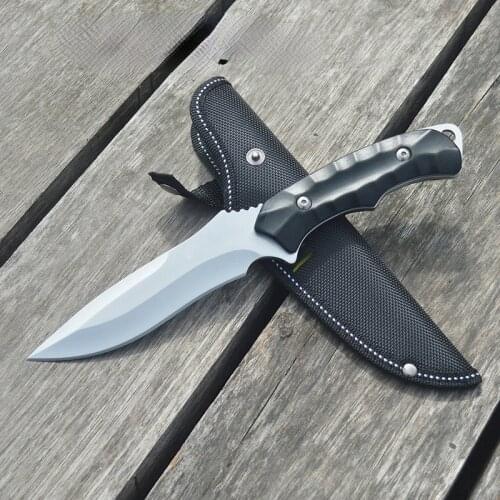 Camping Survival Tactical Knife 4CR17mov Stainless Steel Outdoor Mountaineering Diving High Hardness Sharp Self Defense Knife