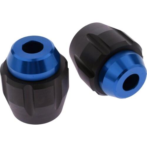 Front Axle Fork Crash Protector Sliders Motorcycle Slider Cap Pads for Motorcycles Front Rim Wheel (Blue)