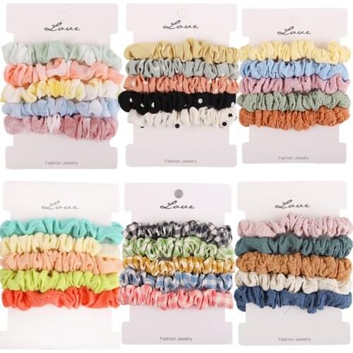 3/6 Pcs Woman Trendy Scrunchies Velvet Hair Ties Girls Child Ponytail Holders Rubber Band Elastic Hairband Hair Accessories
