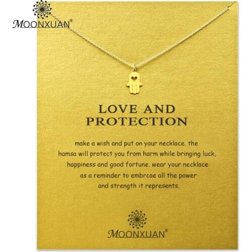 Dogeared Heart Hamsa Hand Statement Gold Chain Pendant Necklace Choker Jewelry Kolye Women Collares Colar Collier Ketting Collar