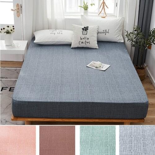 1PC Mattress Protector Cover Solid Black Grey Coffee Mattress Cover Breathable Bed Cover for Autumn Winter Bed Sheet 2021