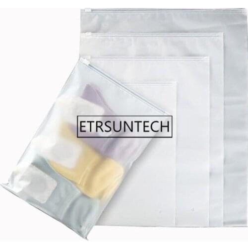 300pcs 30cm*40cm Plastic Frosted Zipper Garment Storage Bags T-shirt Shirt Bag Underwear Clothes Packaging Pouch